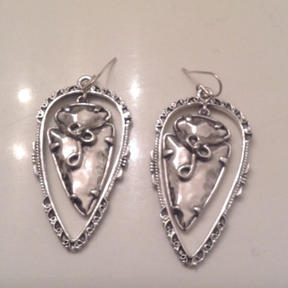 Authentic Silver Arrowhead VANESSA MOONEY Earrings